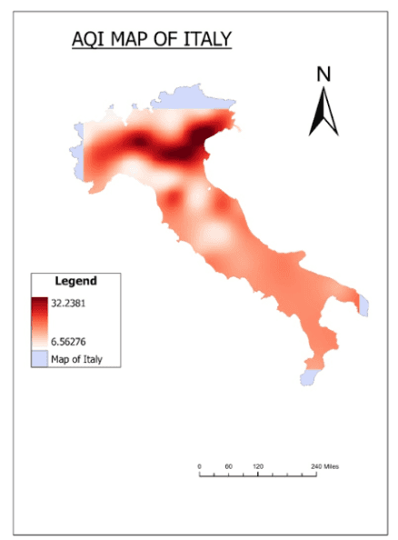 Air Quality Index (AQI) of Italy